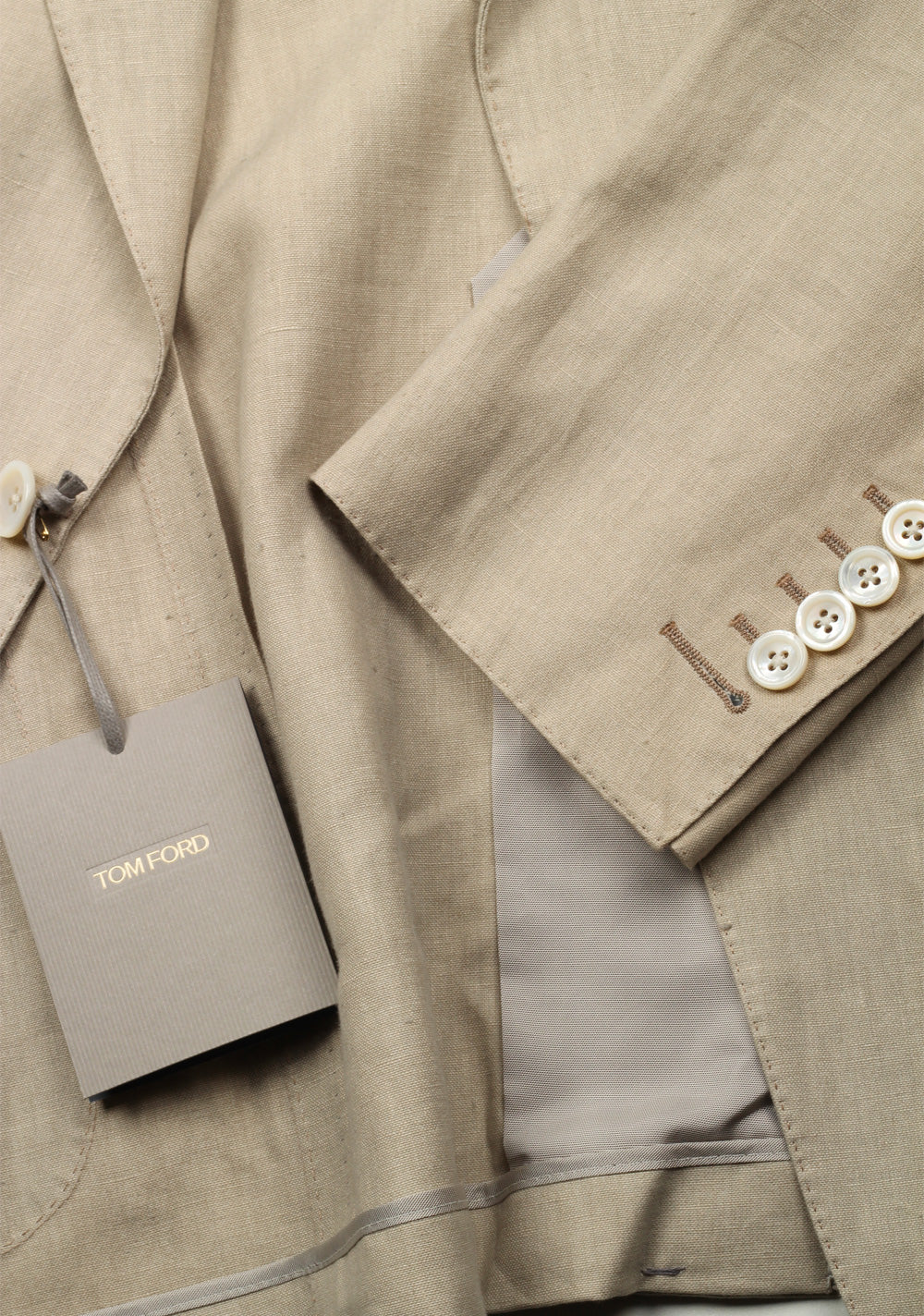 TOM FORD Shelton Beige Size 48 / 38R U.S. In Linen