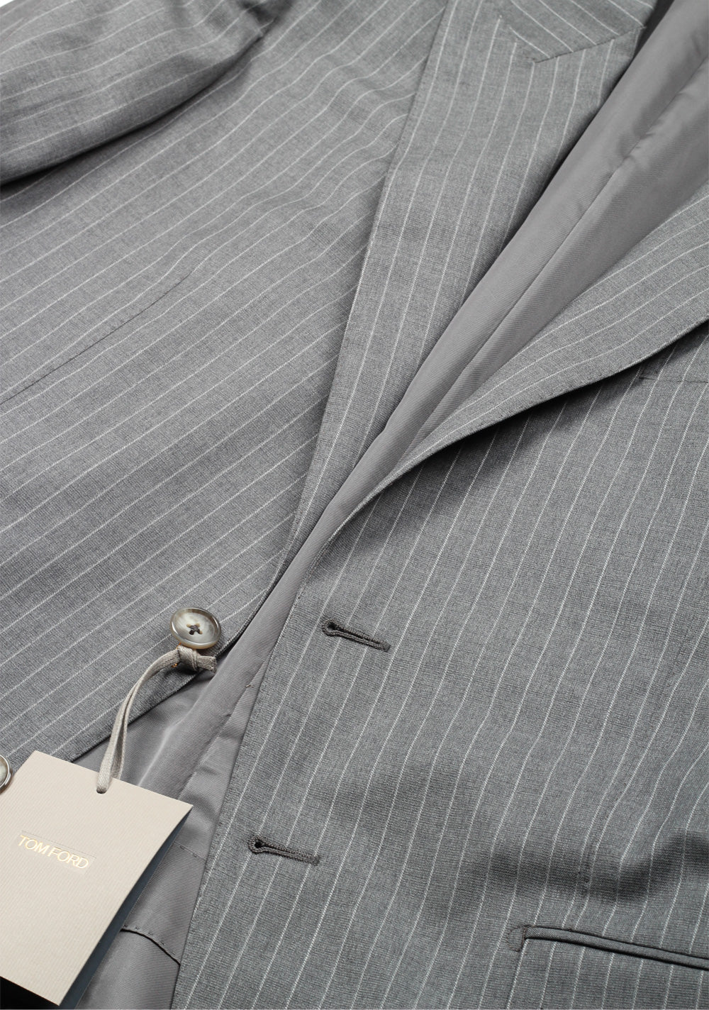 TOM FORD O'Connor Striped Gray Suit Size 50 / 40R U.S. In Wool
