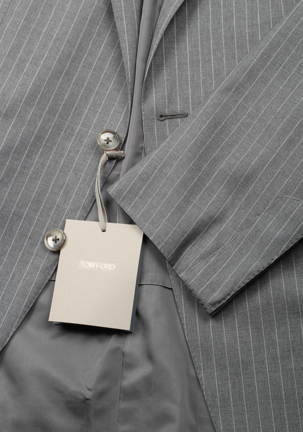 TOM FORD O'Connor Striped Gray Suit Size 50 / 40R U.S. In Wool