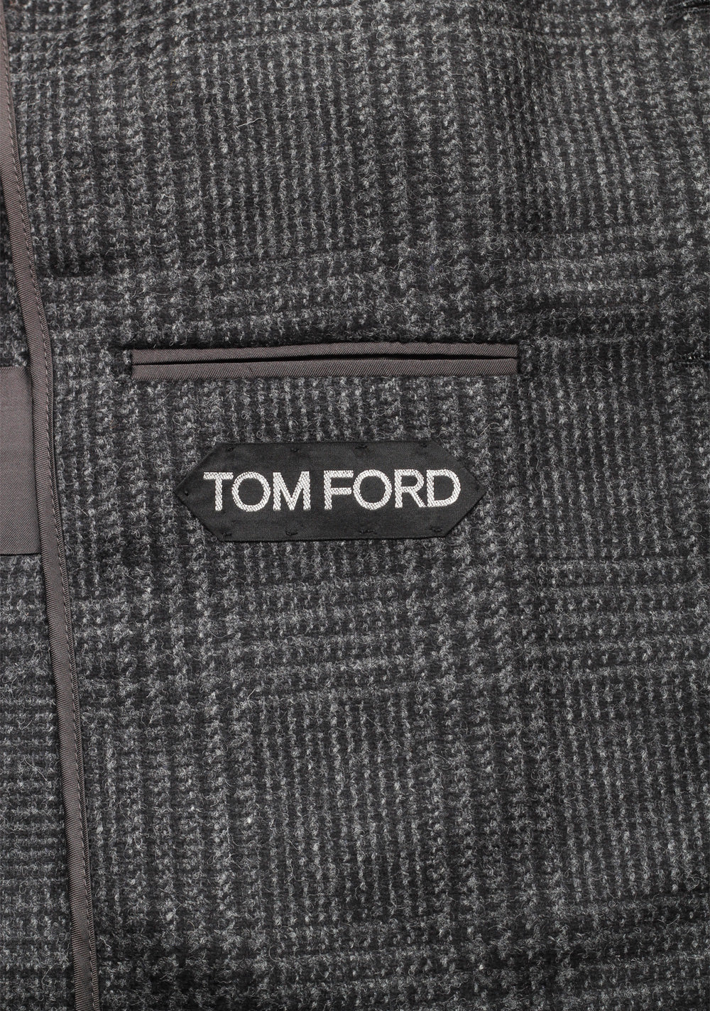 TOM FORD Shelton Checked Gray Sport Coat Size 48 / 38R U.S. In Wool