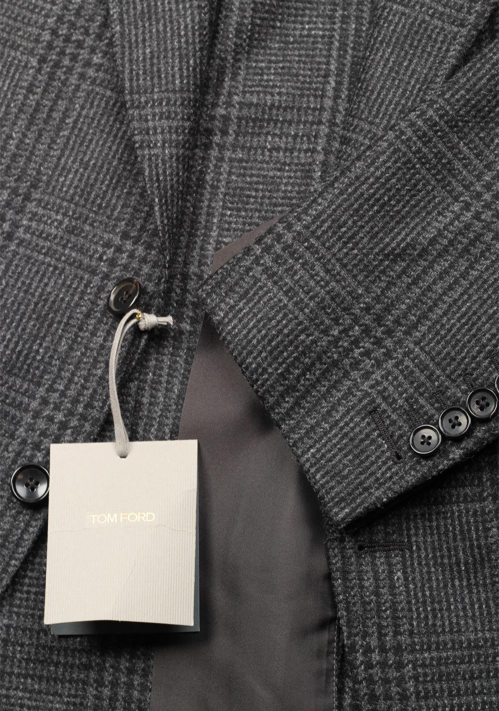 TOM FORD Shelton Checked Gray Sport Coat Size 50 / 40R U.S. In Wool