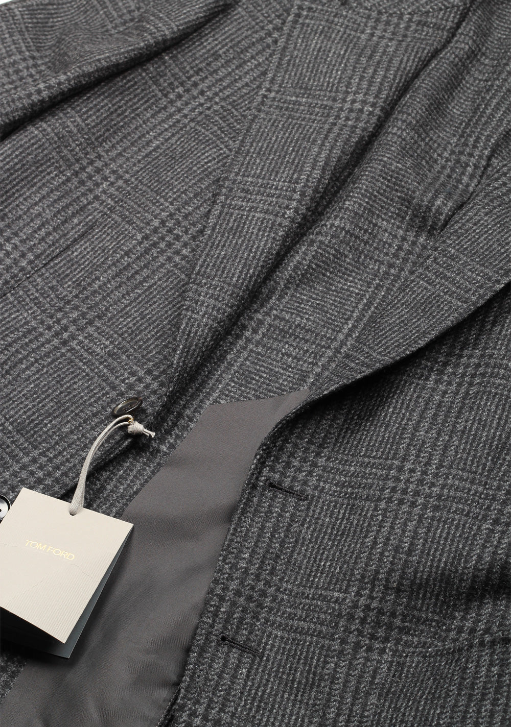 TOM FORD Shelton Checked Gray Sport Coat Size 52 / 42R U.S. In Wool