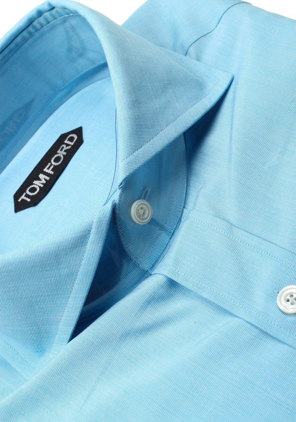 TOM FORD Solid Blue Dress Shirt Size 39 / 15,5 U.S.