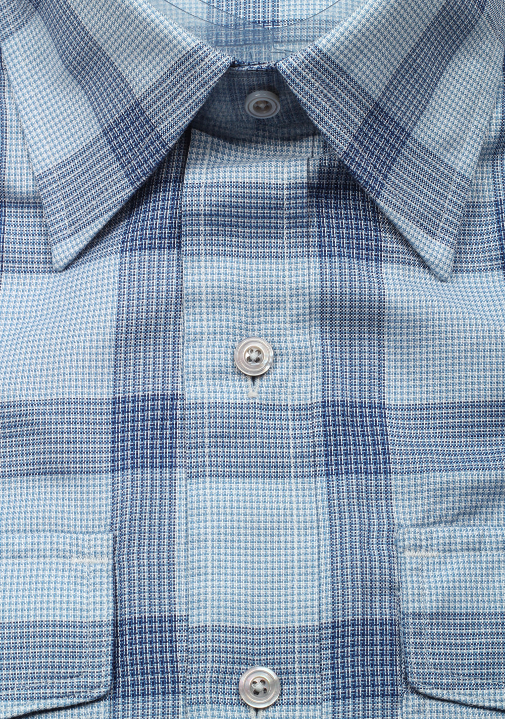 TOM FORD Checked White Blue Shirt Size 39 / 15,5 U.S.
