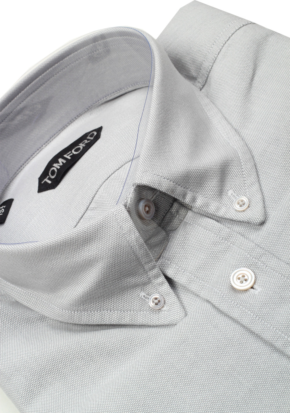 TOM FORD Solid Gray Button Down Casual Shirt Size 40 / 15,75 U.S.
