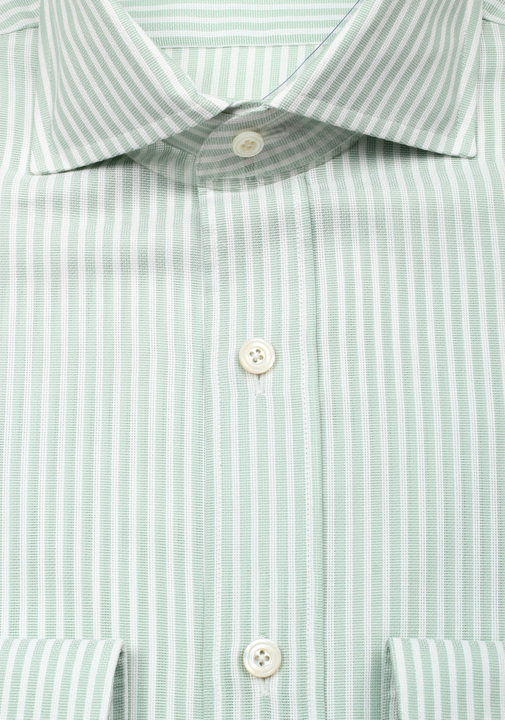 TOM FORD Striped White Green Dress Shirt Size 40 / 15,75 U.S.