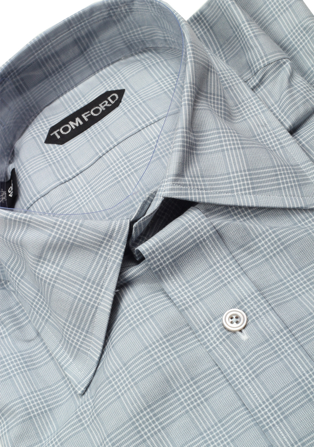 TOM FORD Checked Gray Dress Shirt Size 40 / 15,75 U.S.