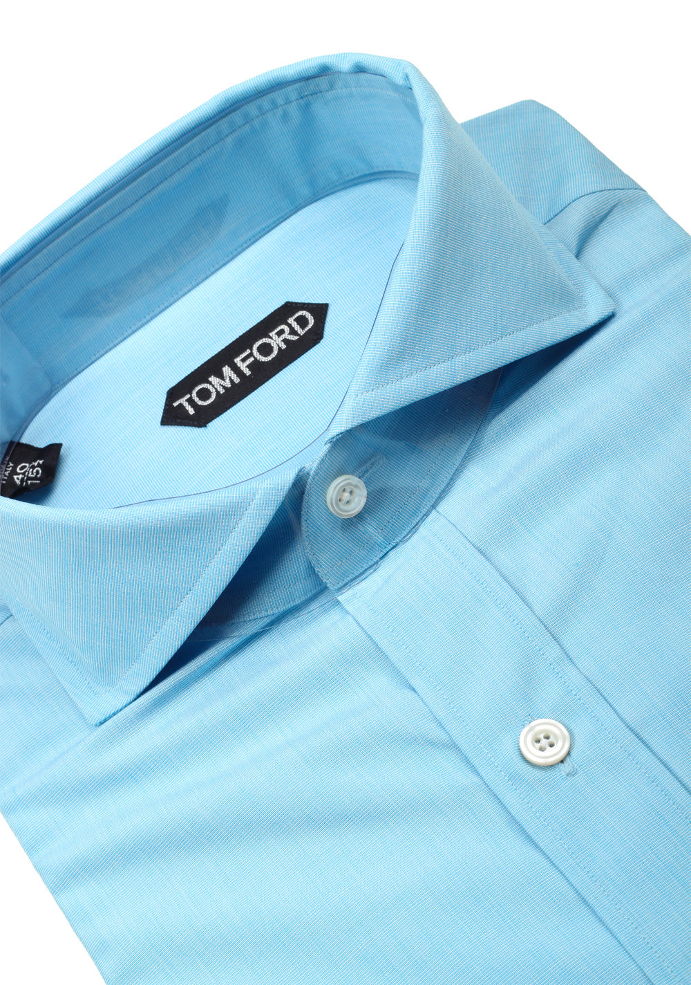 TOM FORD Solid Blue Dress Shirt Size 40 / 15,75 U.S.