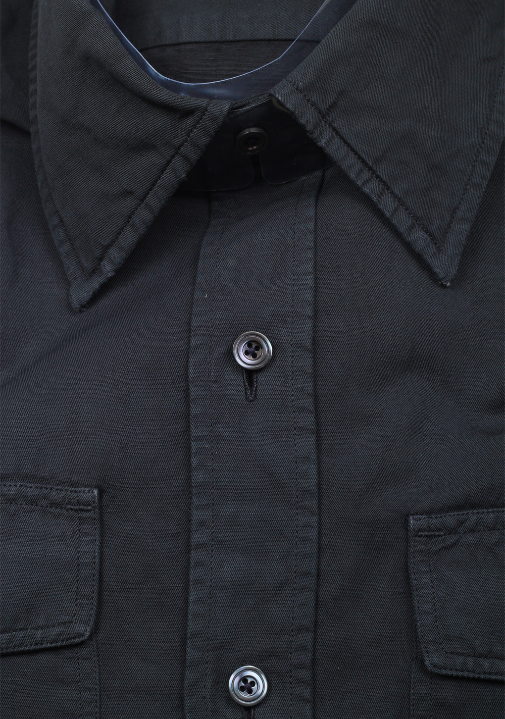 TOM FORD Solid Black Casual Shirt Size 43 / 17 U.S.