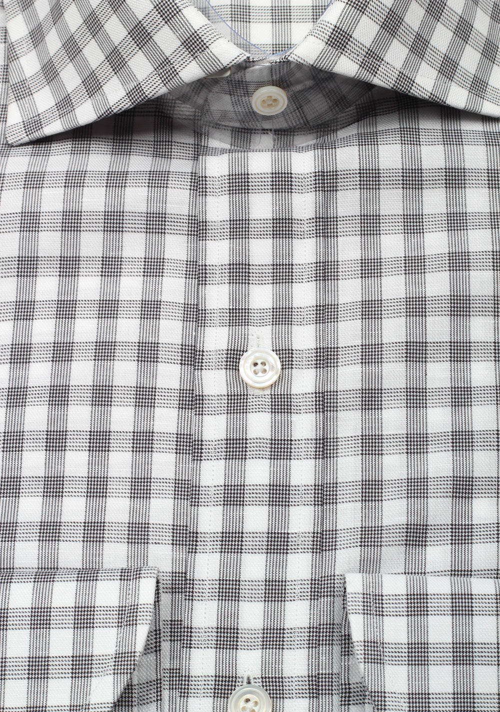 TOM FORD Checked Gray Dress Shirt Size 43 / 17 U.S.