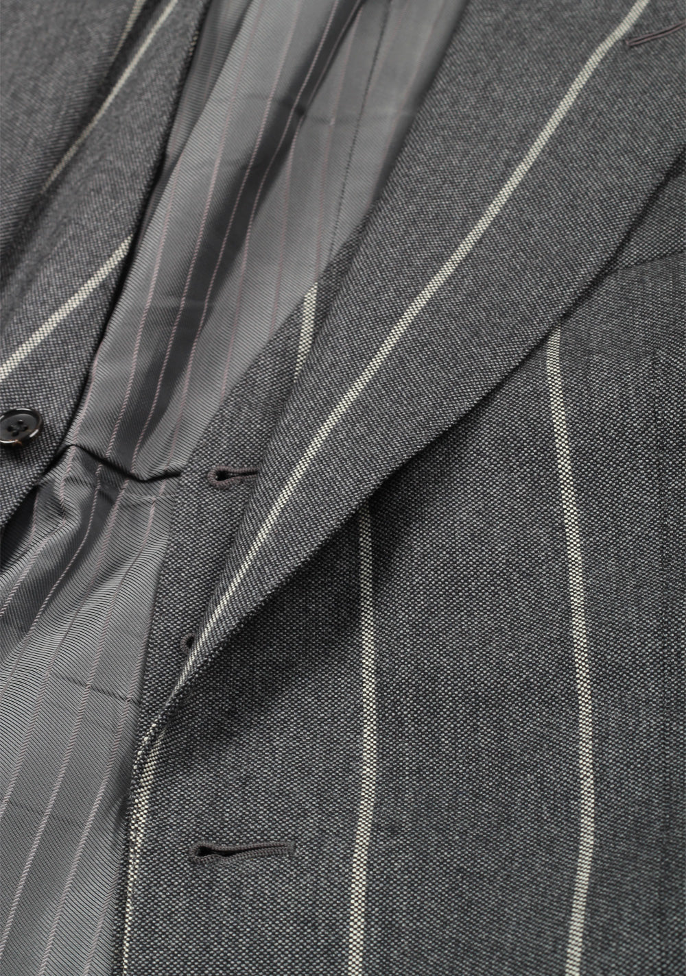 TOM FORD Spencer Striped Gray 3 Piece Suit Size 48 / 38R U.S. Wool Fit D