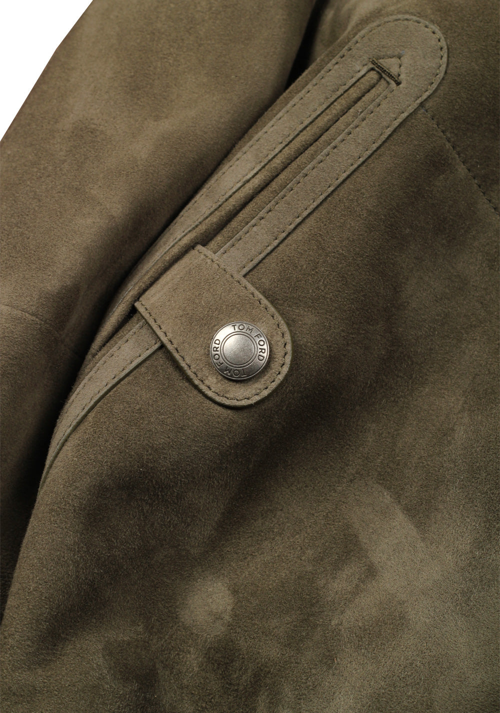 TOM FORD Green Lamb Leather Suede Jacket Coat Size 48 / 38R U.S. Outerwear