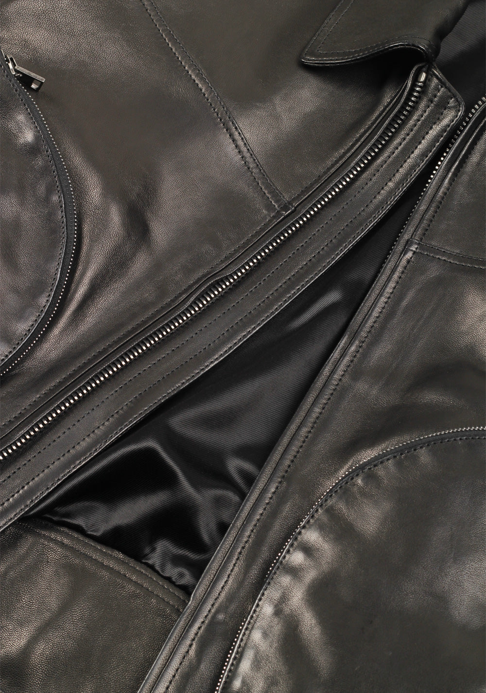 TOM FORD Leather Biker Jacket Coat Size 54 / 44R U.S. Outerwear