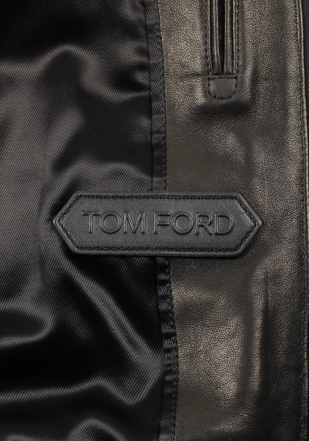 TOM FORD Leather Biker Jacket Coat Size 54 / 44R U.S. Outerwear