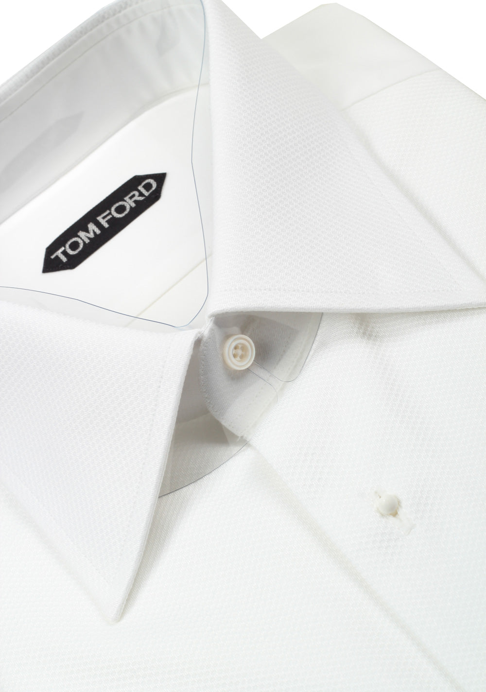 TOM FORD Solid White Tuxedo Shirt Size 43 / 17 U.S.