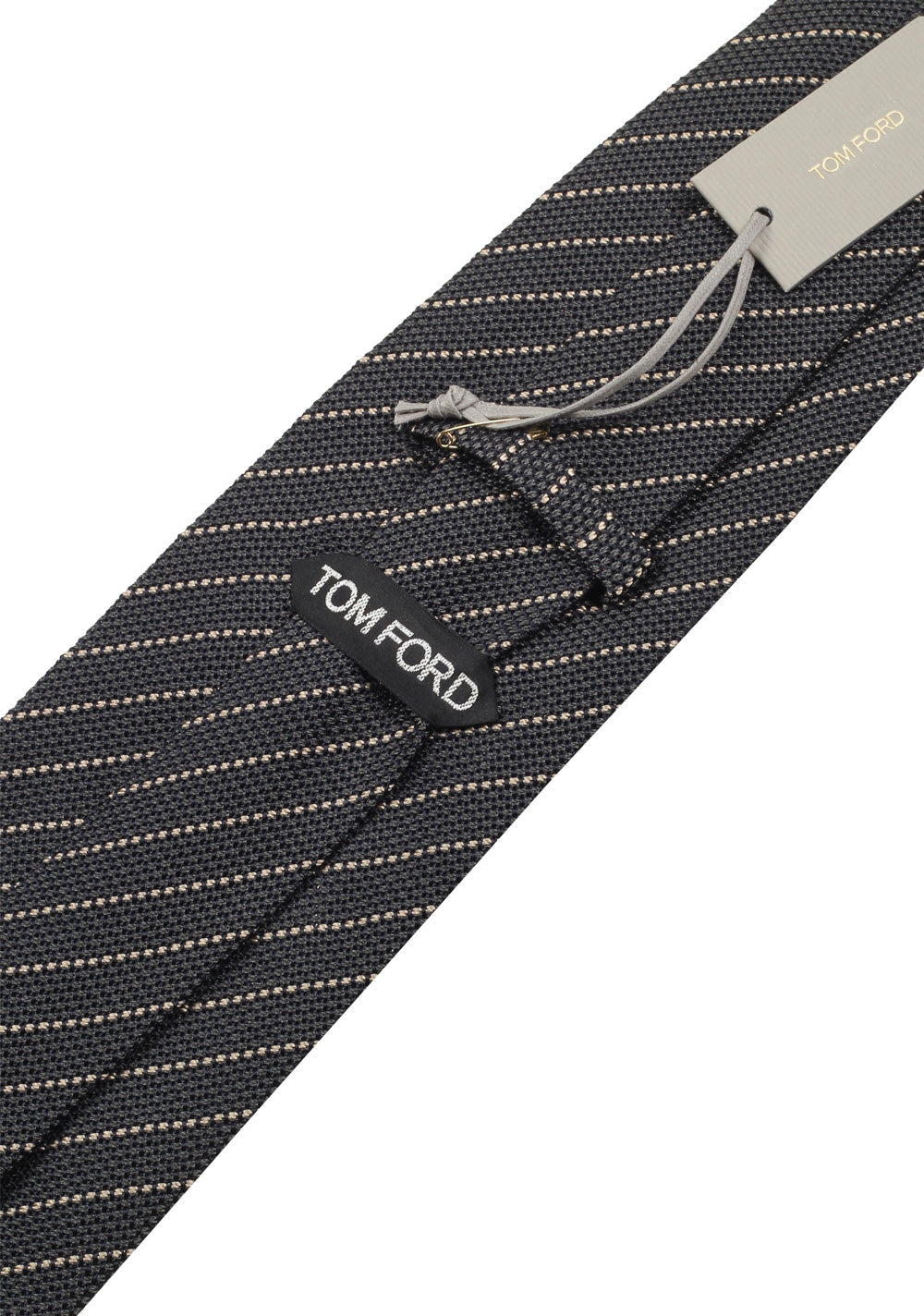 TOM FORD Striped Black Tie In Silk