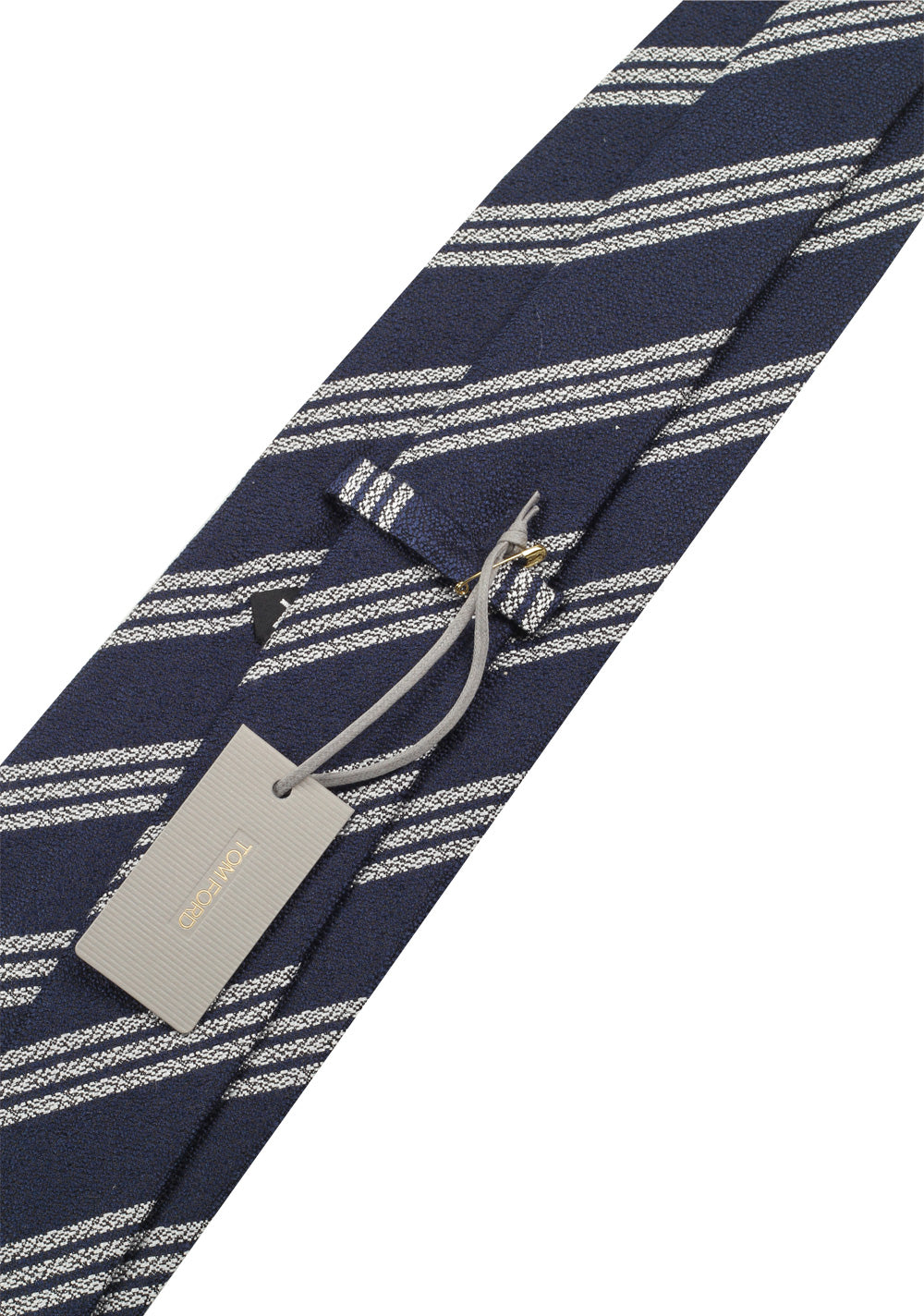 TOM FORD Striped Blue Tie In Silk
