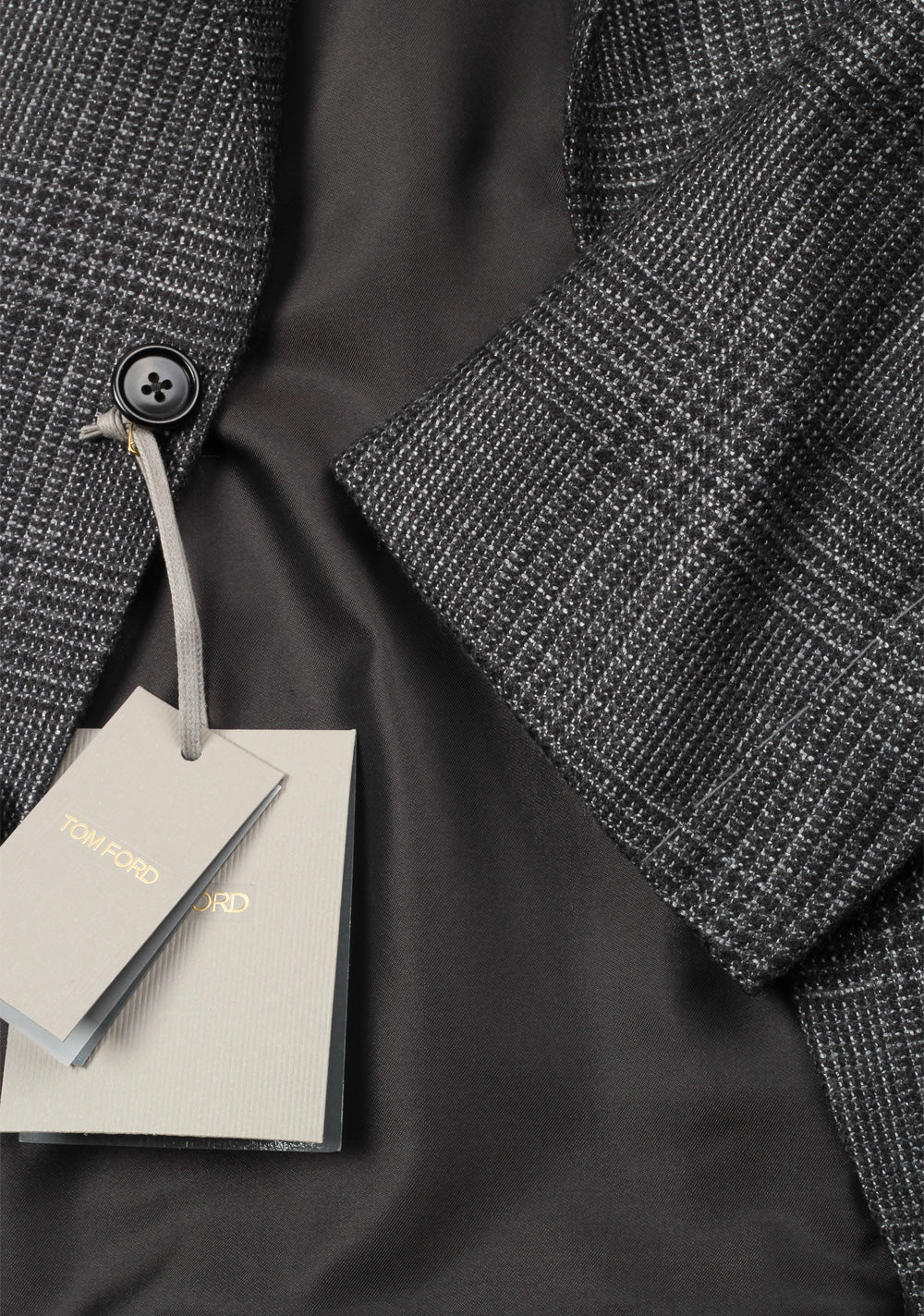 TOM FORD Shelton Checked Gray Sport Coat Size 50 / 40R U.S. In Cashmere Silk
