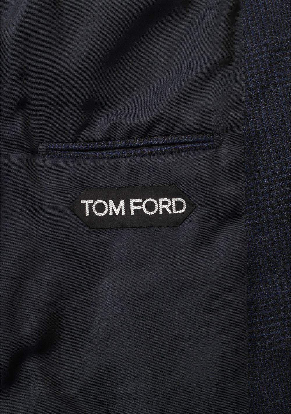 TOM FORD Shelton Checked Blue Sport Coat Size 50 / 40R U.S. In Cashmere Silk