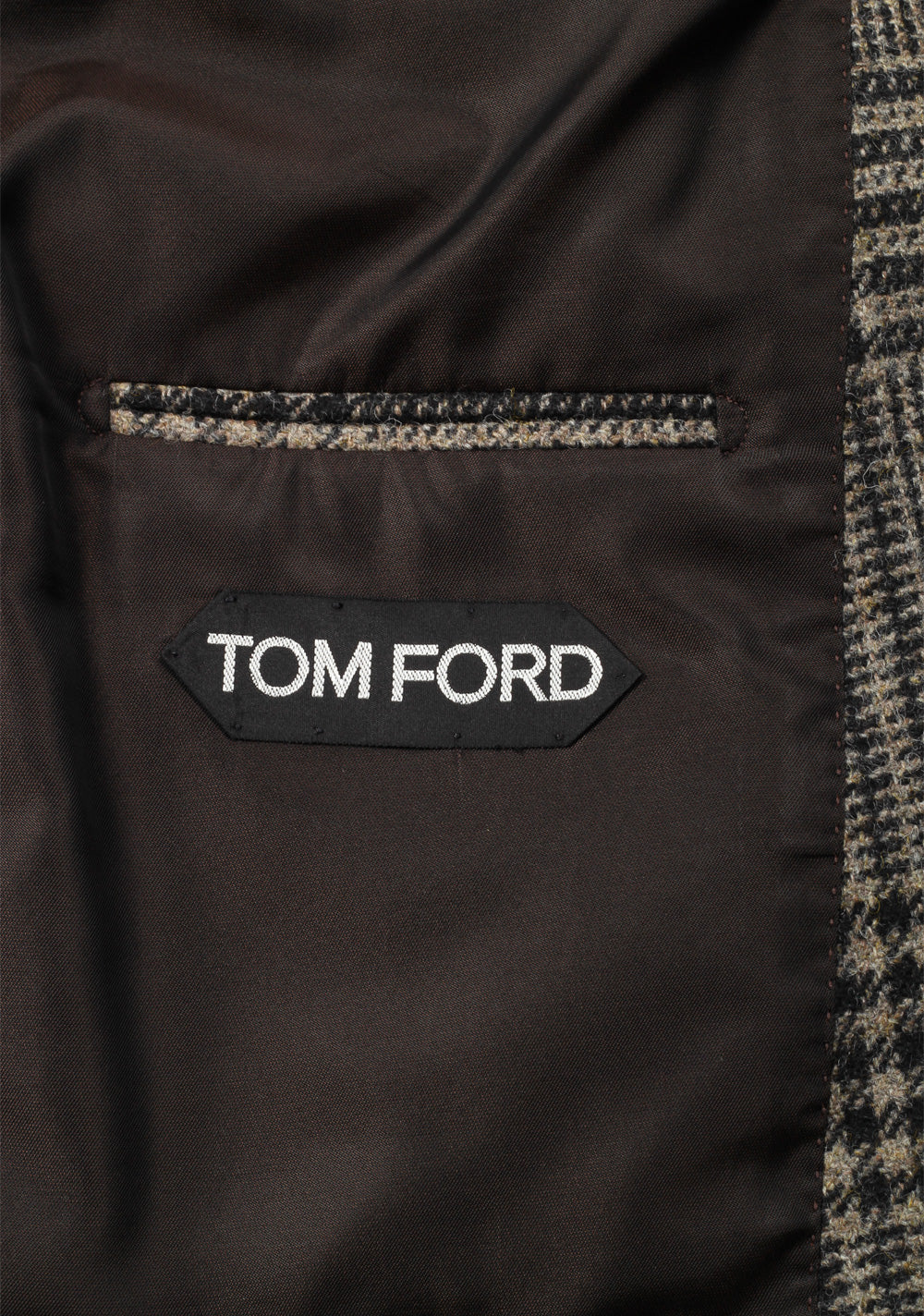 TOM FORD Shelton Checked Brown Sport Coat Size 50 / 40R U.S. In Wool Cashmere