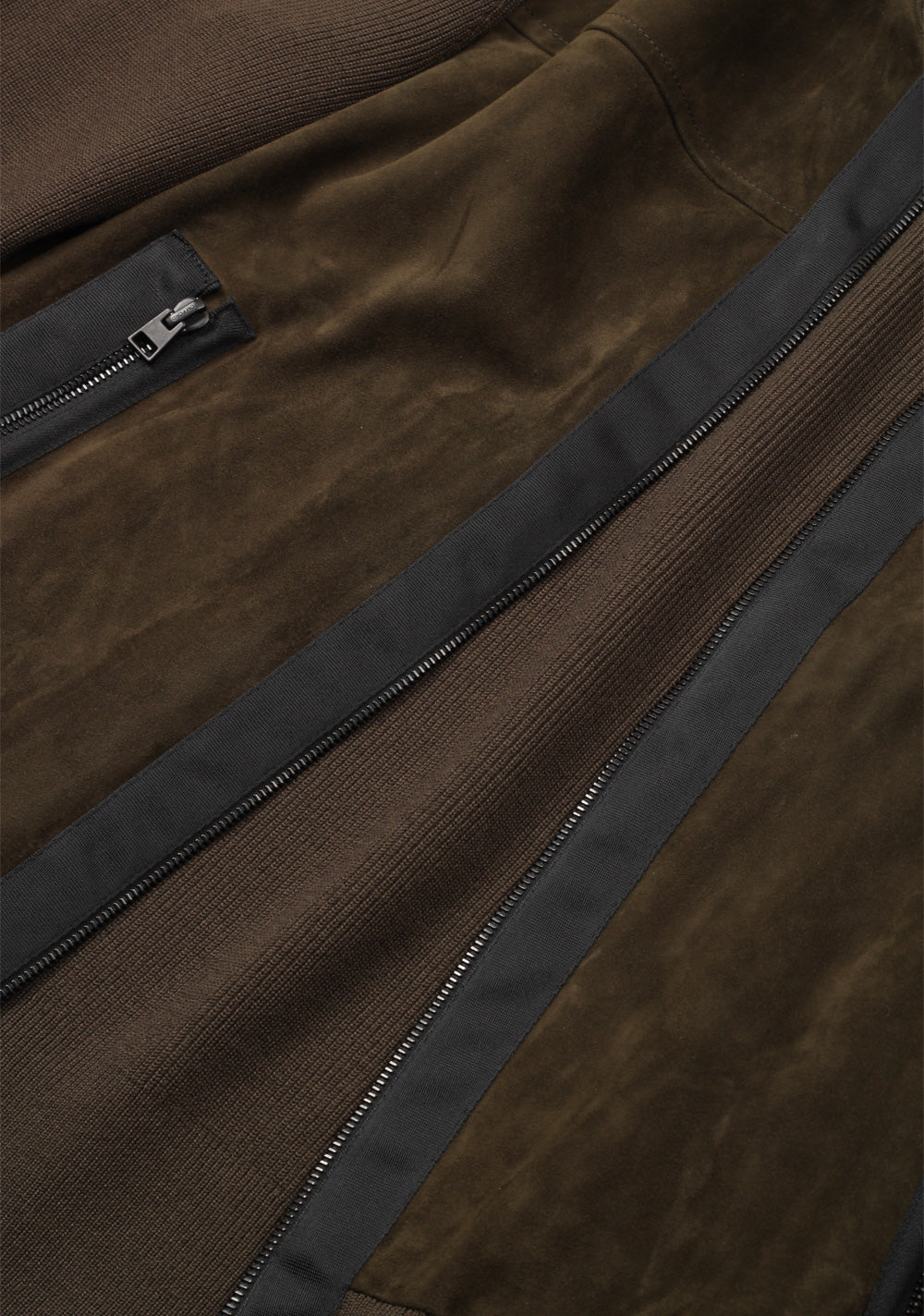 TOM FORD Brown Suede Zipper Cardigan Size 52 / 42R U.S. In Wool