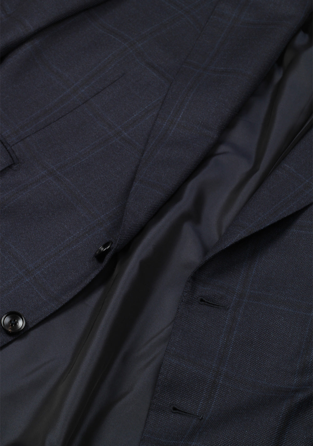 TOM FORD Shelton Checked Blue Suit Size 54 / 44R U.S. In Wool Silk