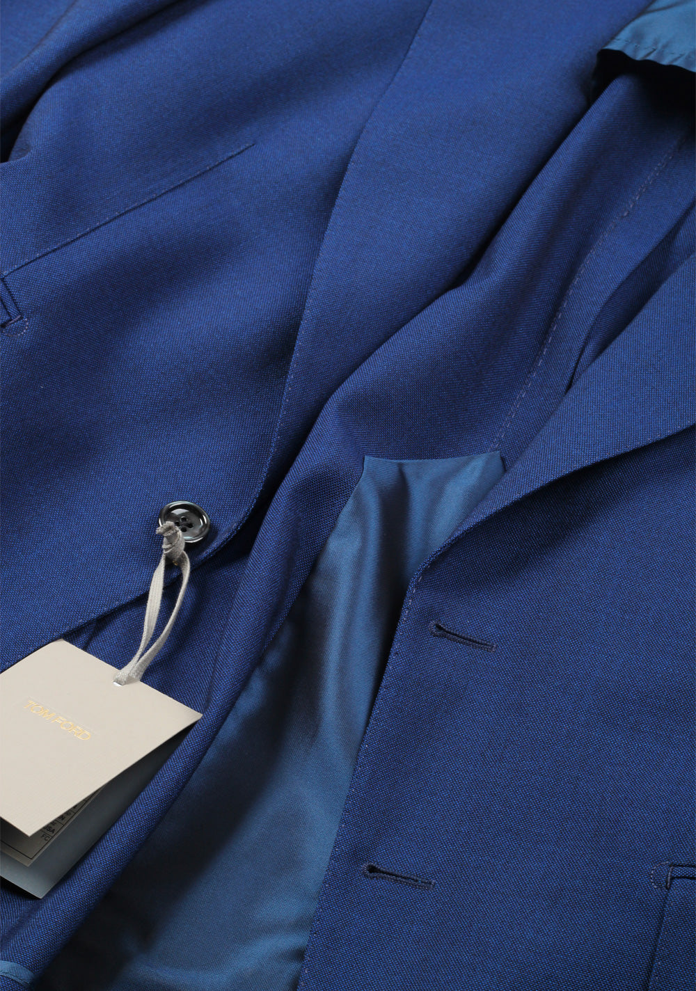 TOM FORD Shelton Blue Suit Size 50 / 40R U.S. In Mohair
