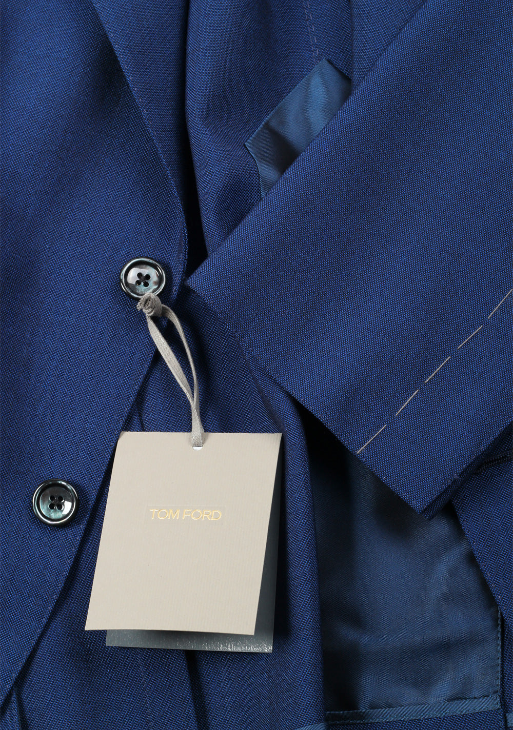 TOM FORD Shelton Blue Suit Size 50 / 40R U.S. In Mohair