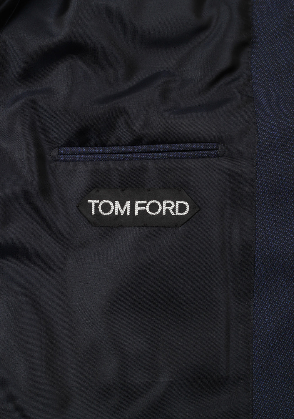 TOM FORD Windsor Blue Suit Size 58 / 48R U.S. Black Wool Fit A