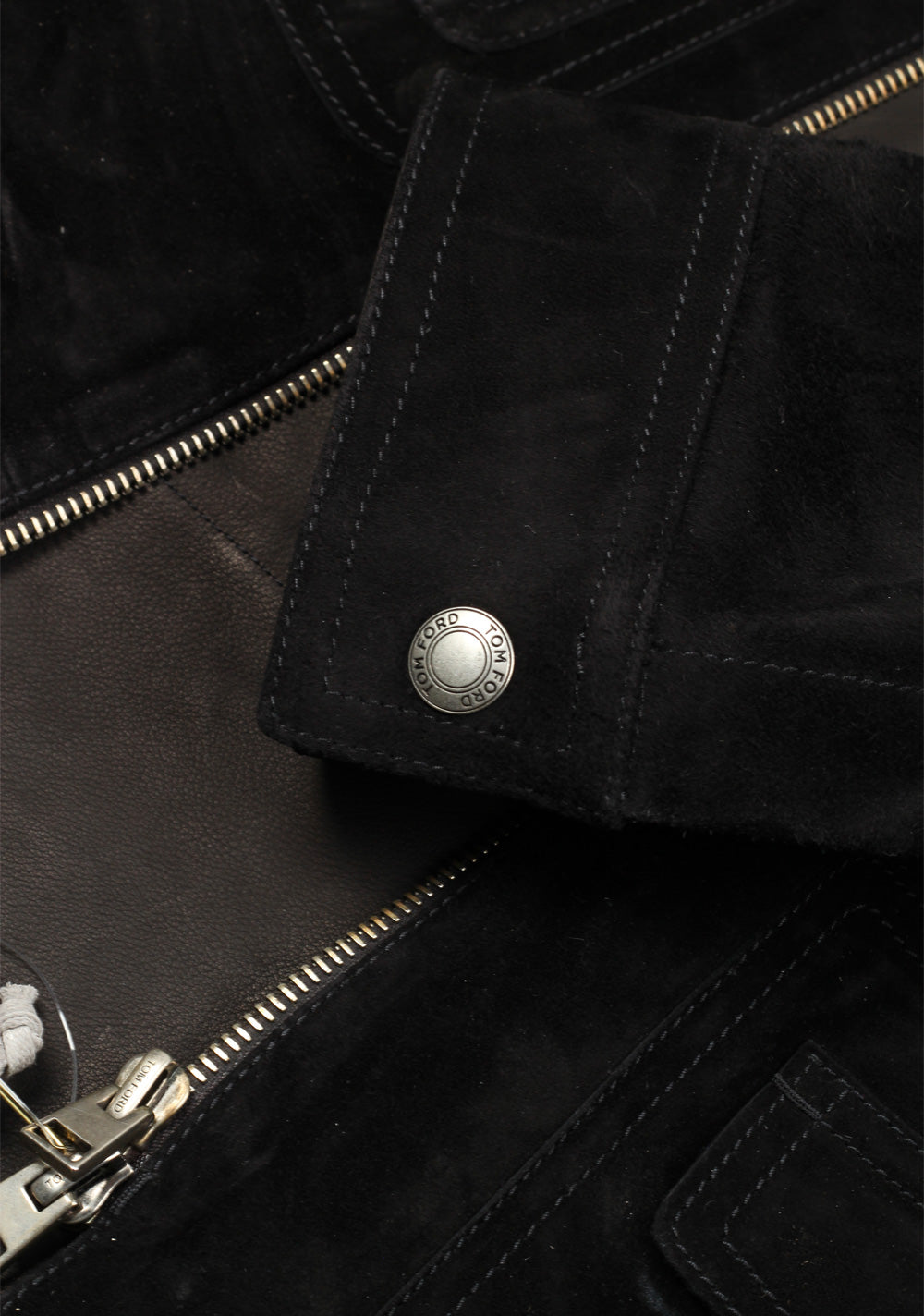 TOM FORD Military Leather Suede Jacket Coat Size 48 / 38R U.S. Outerwear