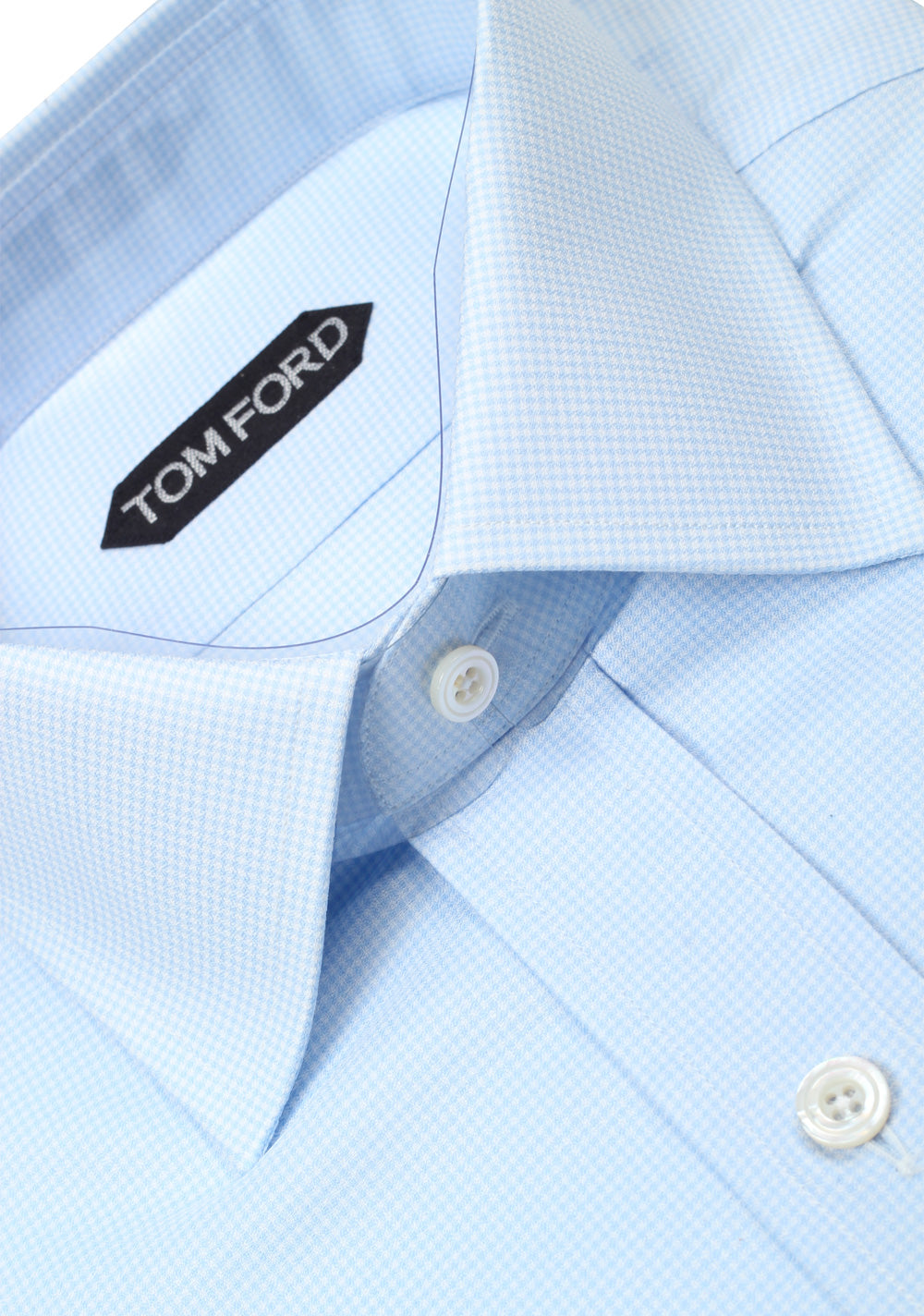 TOM FORD Patterned Blue Dress Shirt Size 39 / 15,5 U.S. Slim