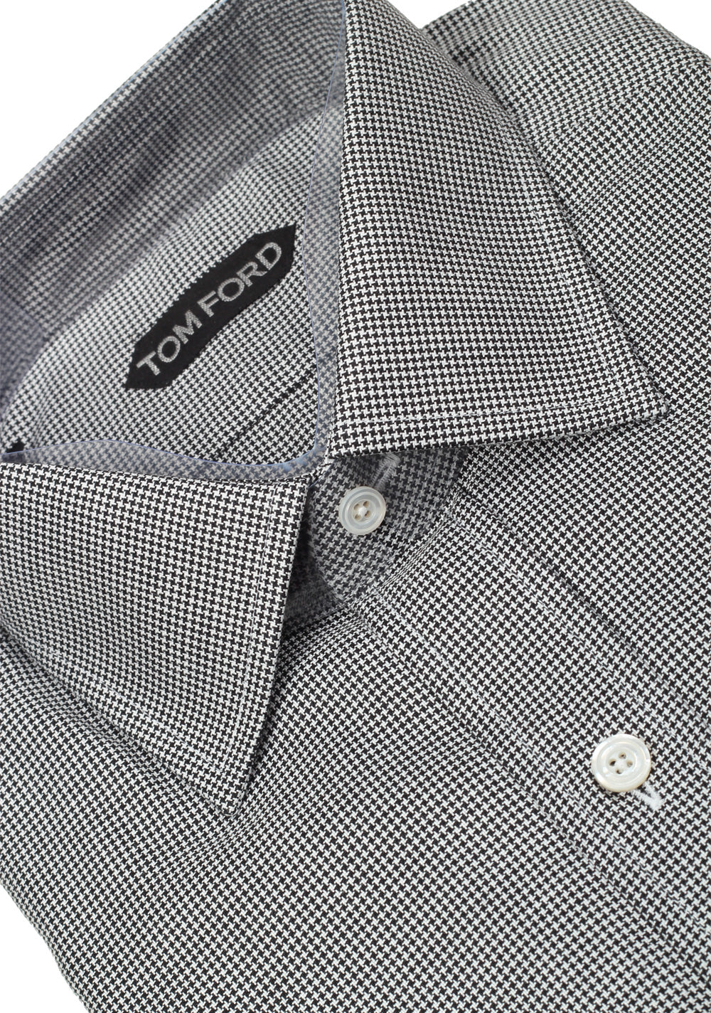 TOM FORD Patterned Black White Dress Shirt Size 41 / 16 U.S.