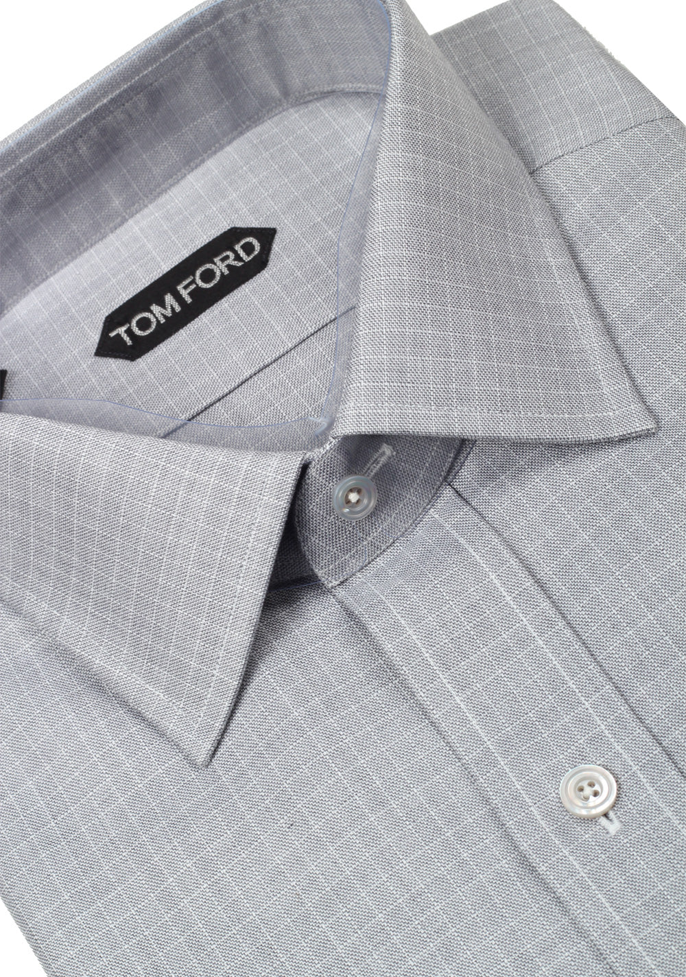 TOM FORD Patterned Gray Dress Shirt Size 42 / 16,5 U.S.