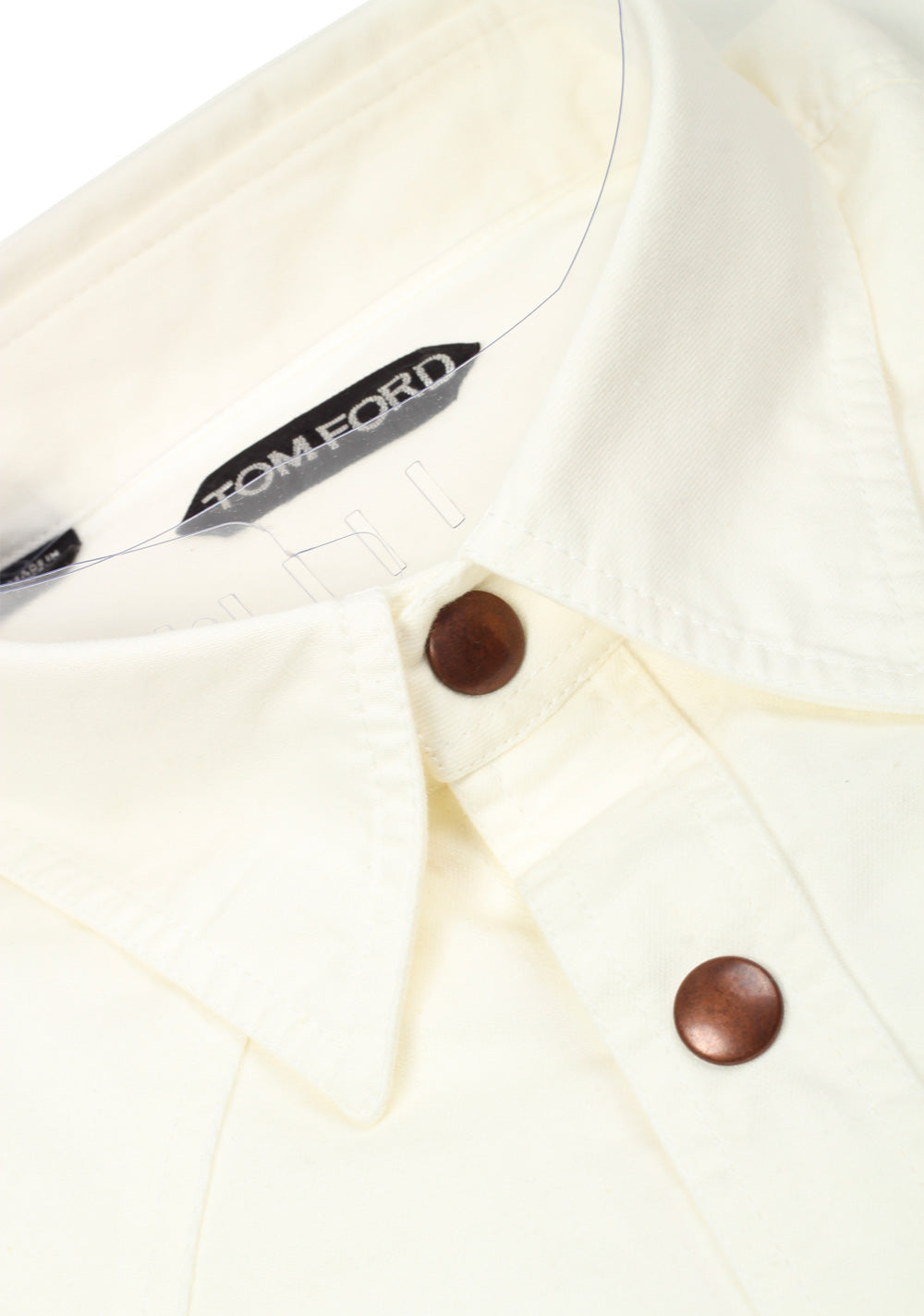 TOM FORD Solid Off White Casual Shirt Size 40 / 15,75 U.S.