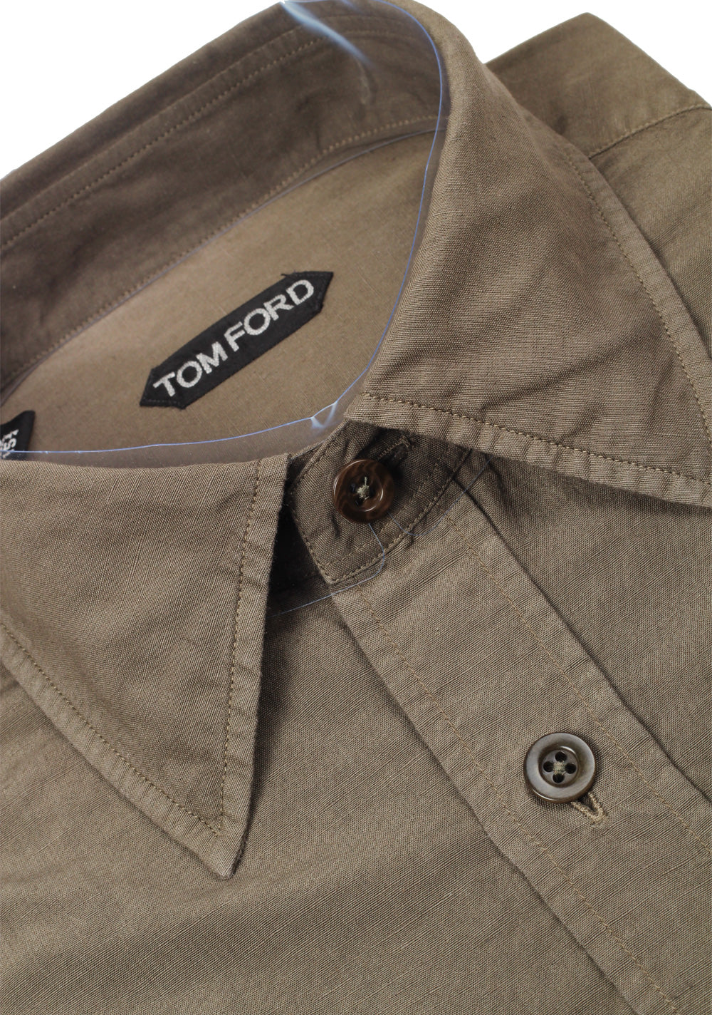 TOM FORD Solid Brown Casual Shirt Size 40 / 15,75 U.S.