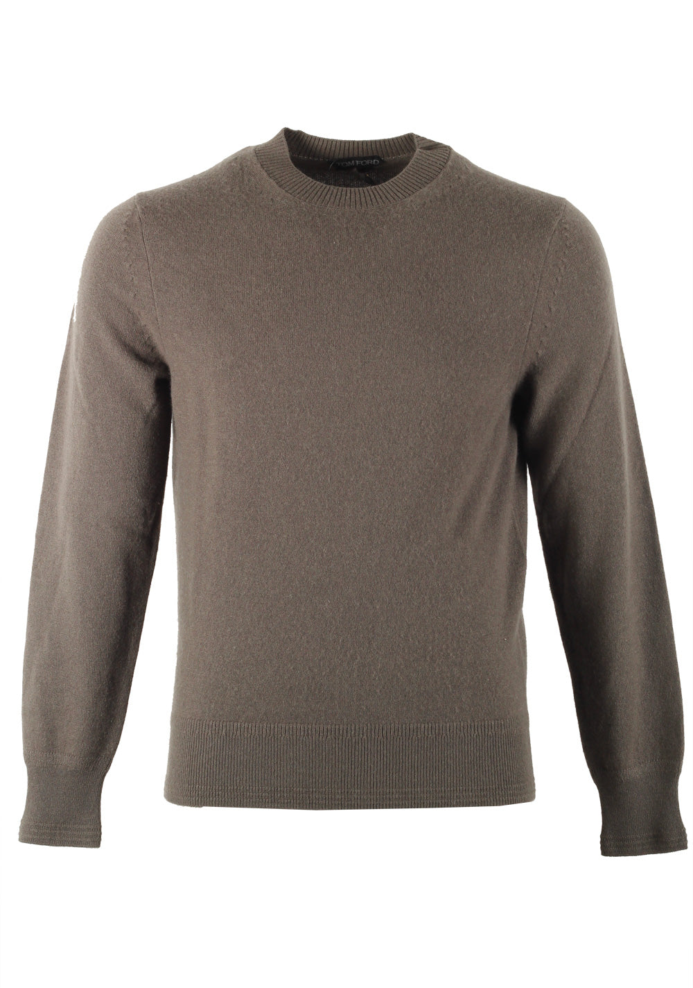 TOM FORD Brownish Green Crew Neck Sweater Size 48 / 38R U.S. In Cashmere