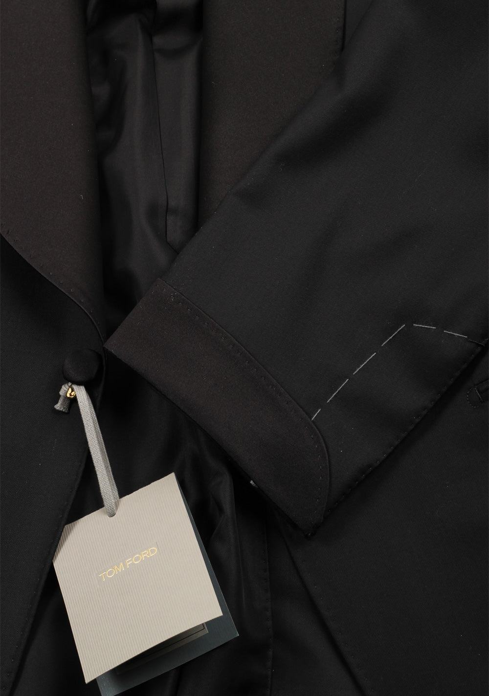 TOM FORD Shelton Black Shawl Collar Tuxedo Smoking Suit Size 48C / 38S U.S.
