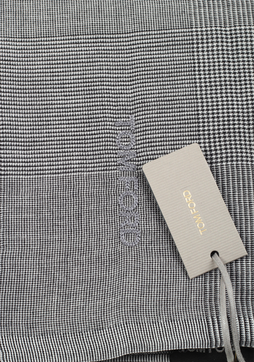 Tom Ford Gray Modal Cashmere Silk Signature Scarf 75" / 30"
