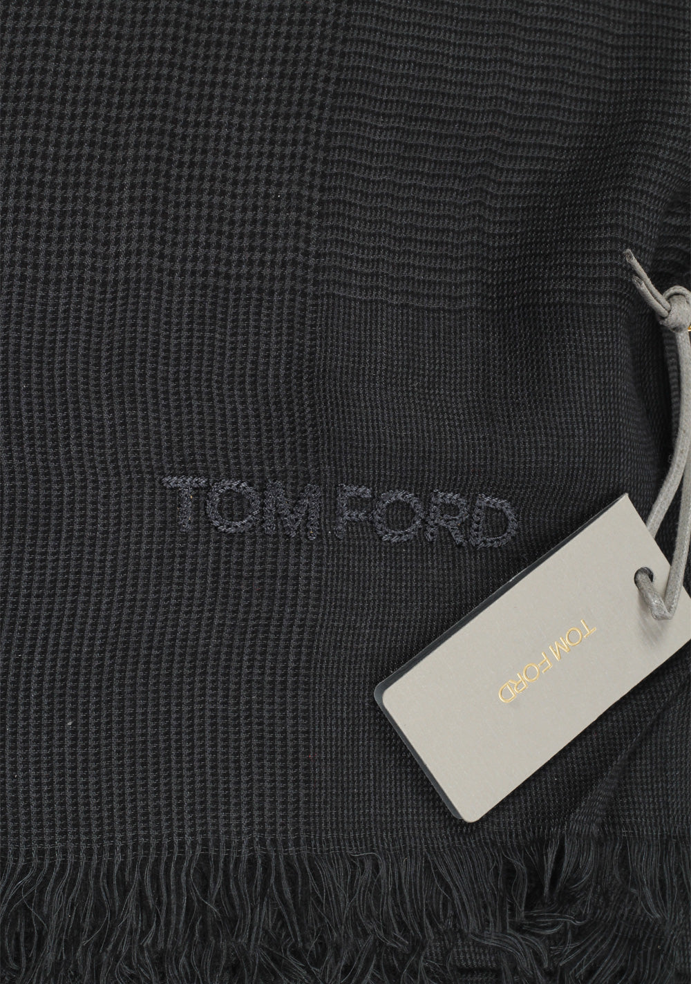 Tom Ford Gray Modal Cashmere Silk Signature Scarf 75" / 30"