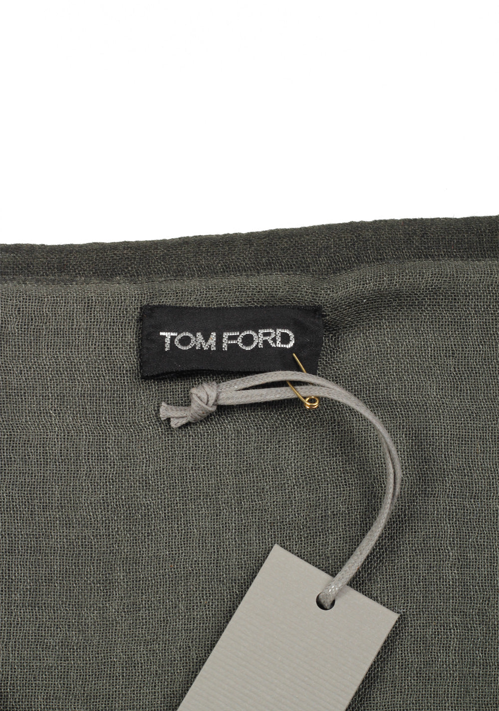 Tom Ford Gray Cashmere Silk Signature Scarf 75" / 24"