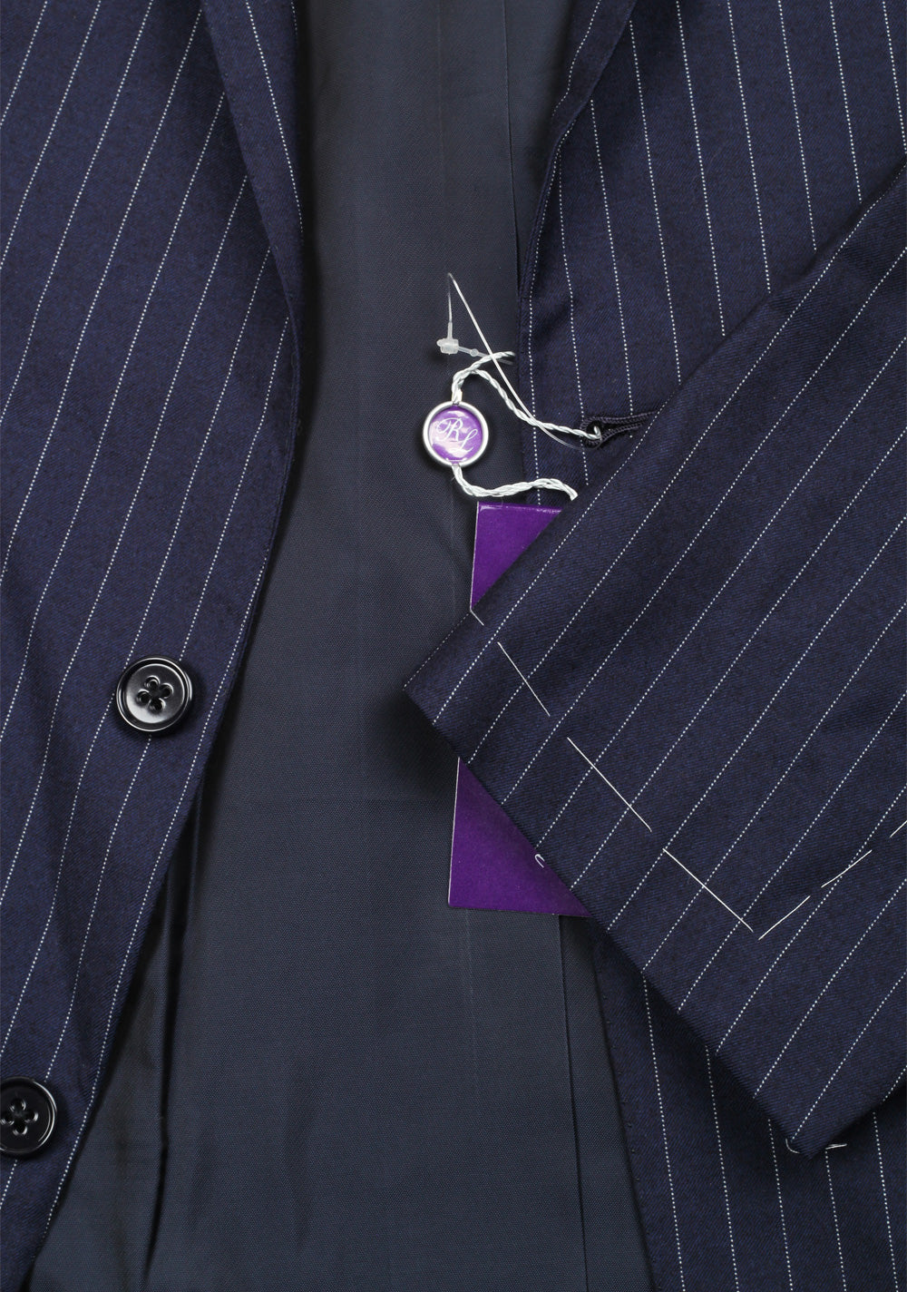 Ralph Lauren Purple Label Blue Suit Size 54 / 44 U.S. In Wool
