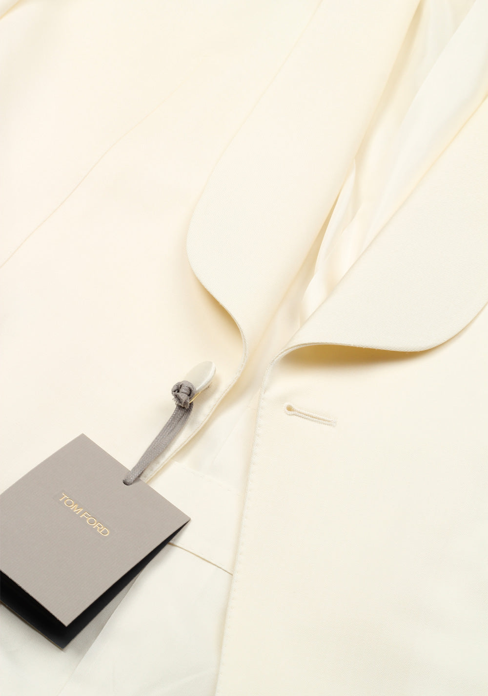 TOM FORD O'Connor Shawl Collar Ivory Sport Coat Tuxedo Dinner Jacket Size 52 / 42R U.S. Fit Y