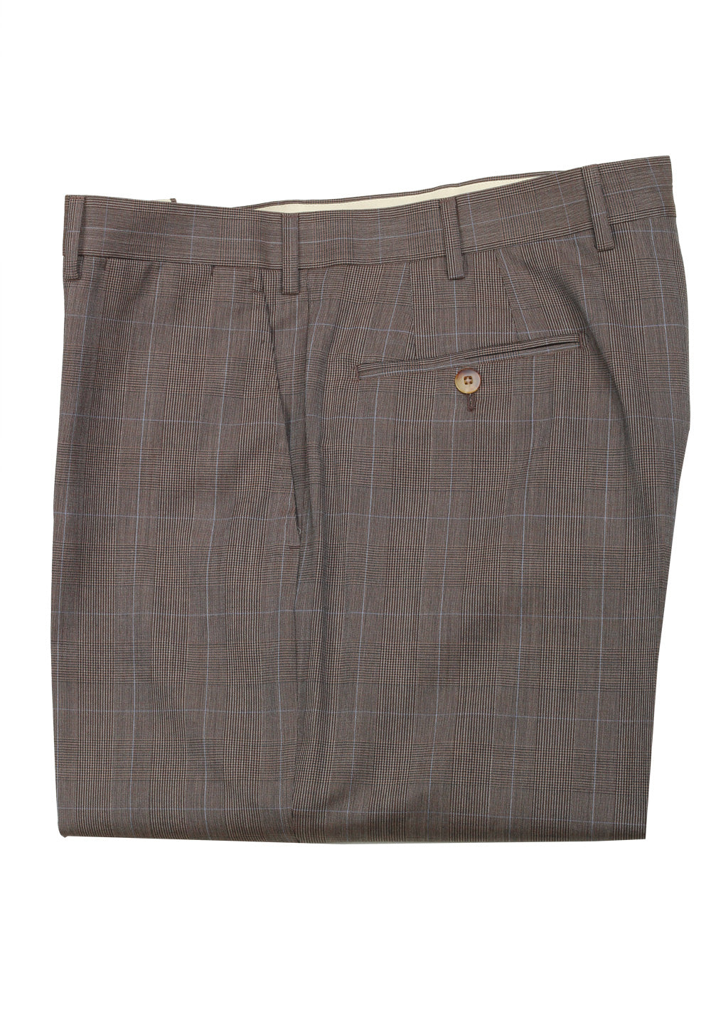 Caruso Gray Checked Trousers Size 56 / 40 U.S.