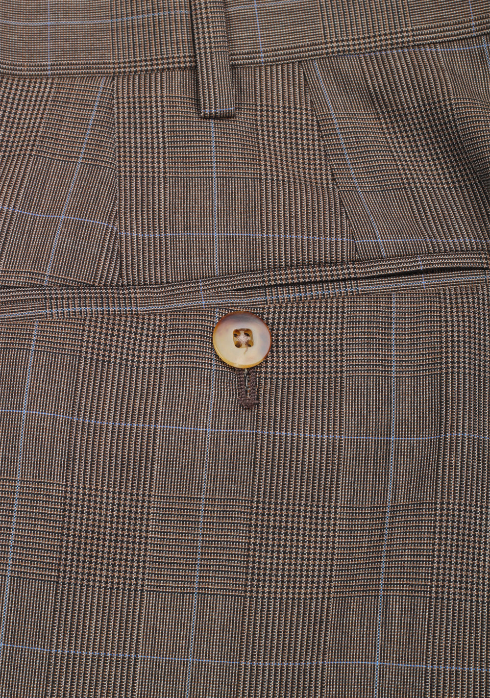 Caruso Gray Checked Trousers Size 56 / 40 U.S.