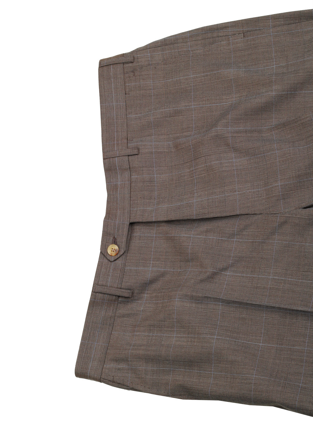 Caruso Gray Checked Trousers Size 56 / 40 U.S.