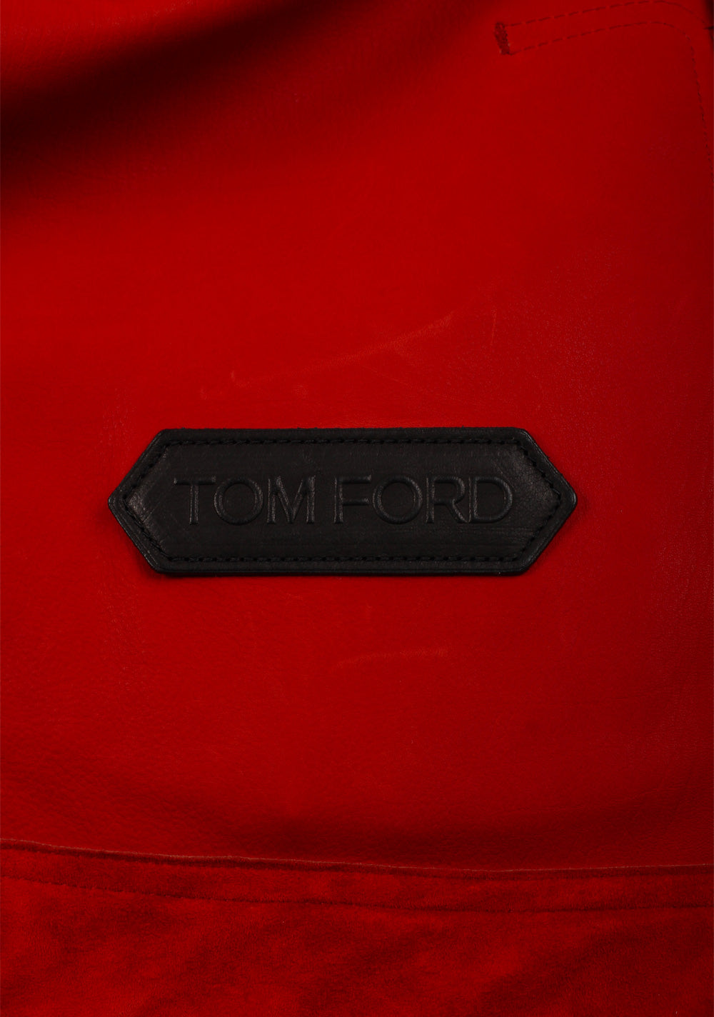 TOM FORD Red Leather Suede Jacket Coat Size 48 / 38R U.S. Outerwear