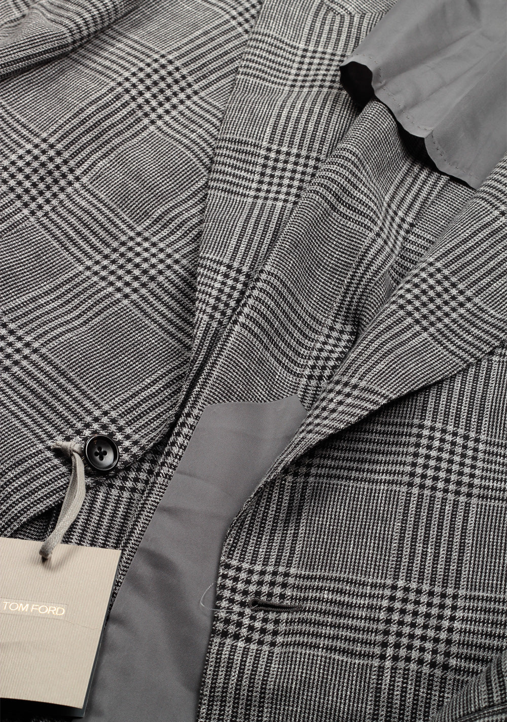TOM FORD Shelton Checked Gray Suit Size 54 / 44R U.S.