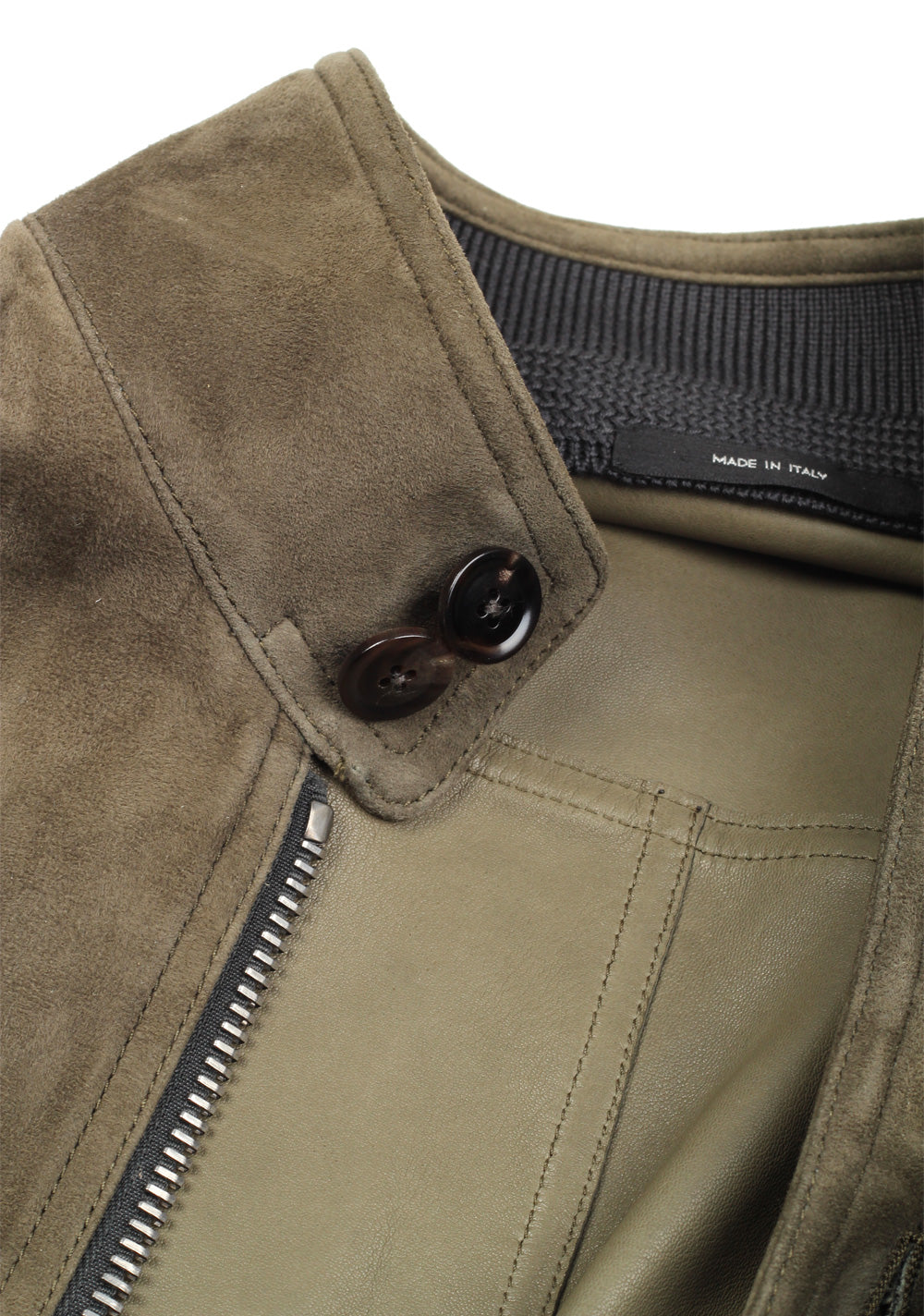 TOM FORD Taupe Leather Suede Jacket Coat Size 48 / 38R U.S. Outerwear