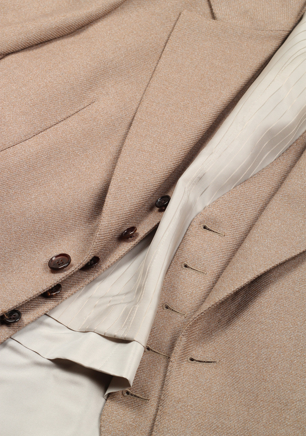 TOM FORD Shelton Solid Camel 3 Piece Suit Size 46 / 36R U.S. Wool