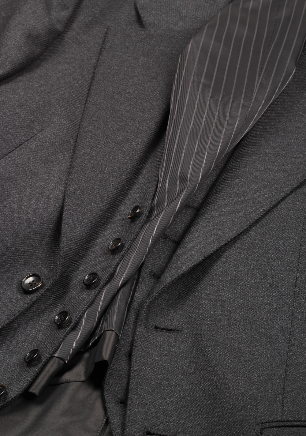 TOM FORD Shelton Solid Gray 3 Piece Suit Size 46 / 36R U.S. Wool